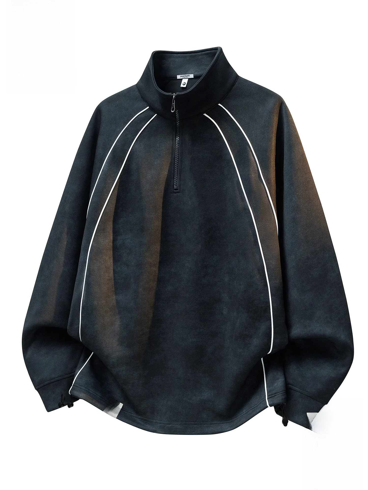 

PaulFrank Monkey American Dyed Hoodie Men's Casual Loose Spring Top Zipper Stand Collar Comfortable Polyester Long Sve