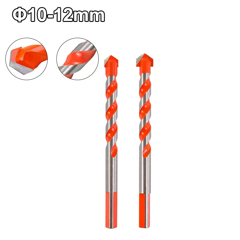 10-12mm hreaded triângulo de aço tungstênio telha de parede de perfuração de concreto broca de mármore do agregado familiar overlord mão broca elétrica