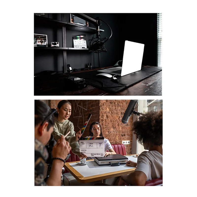 REPLA-Clapperboard Acrílico Película Acción Clap-Stick Director Película Clapboard Ideal para Producciones de Cine, TV y Vídeo A