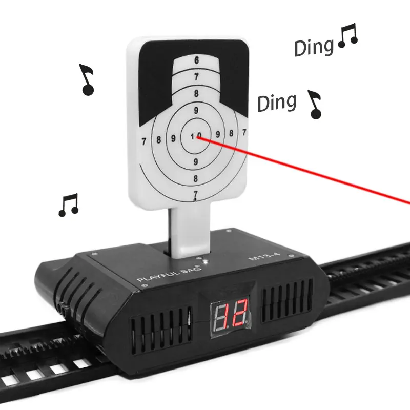 Toy Laser Sensor Target Counting Moving Auto Reset USB Charging Music Electric laser induction target Leisure CS 2MW Toys QJ63