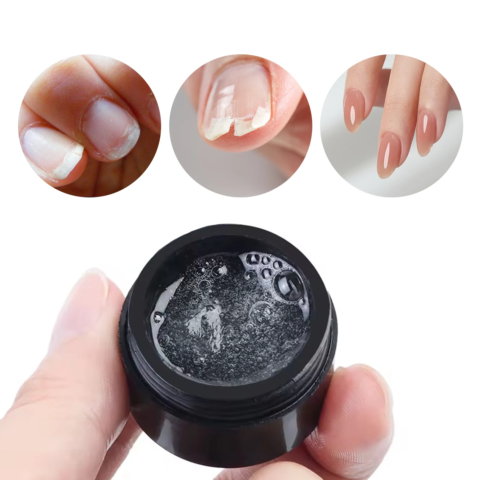 5 ml nagelreparatiegelkit geschikt voor nagelverlenging en versterker, gebroken nagelfixatie en -bescherming, nagelkit van salonkwaliteit