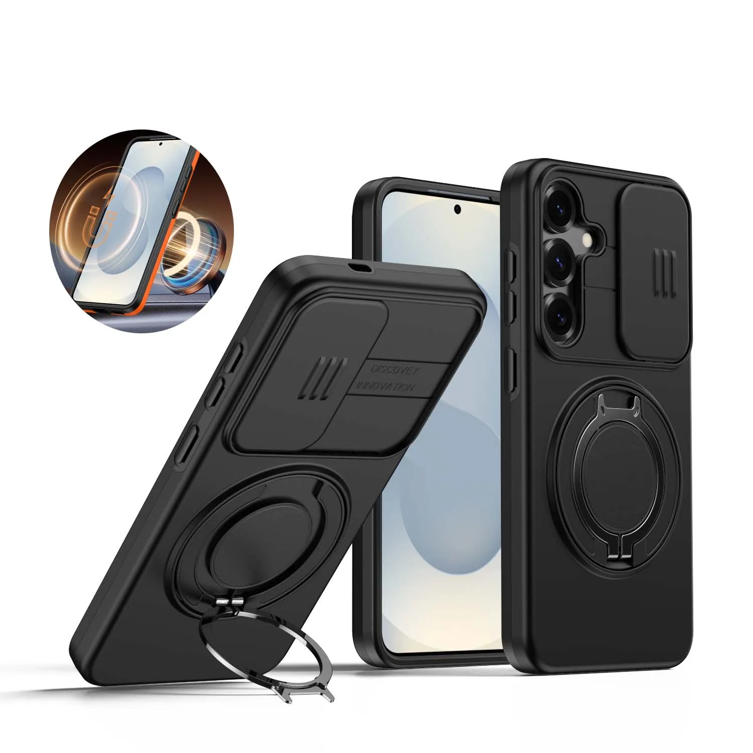 360 °   Drehbarer Magnetischer Ständer Handyhülle für Samsung Galaxy A16 A17 A26 A27 A35 A55 A36 A57 A56 A06 A07 F17 Cover
