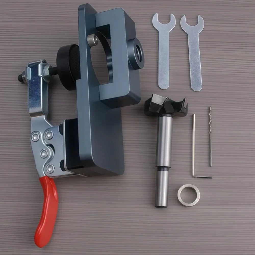 35 Millimeter Hinge Boring Jig Kit Concealed Hinge Drill Locator, Aluminium Alloy Hole Punching Template