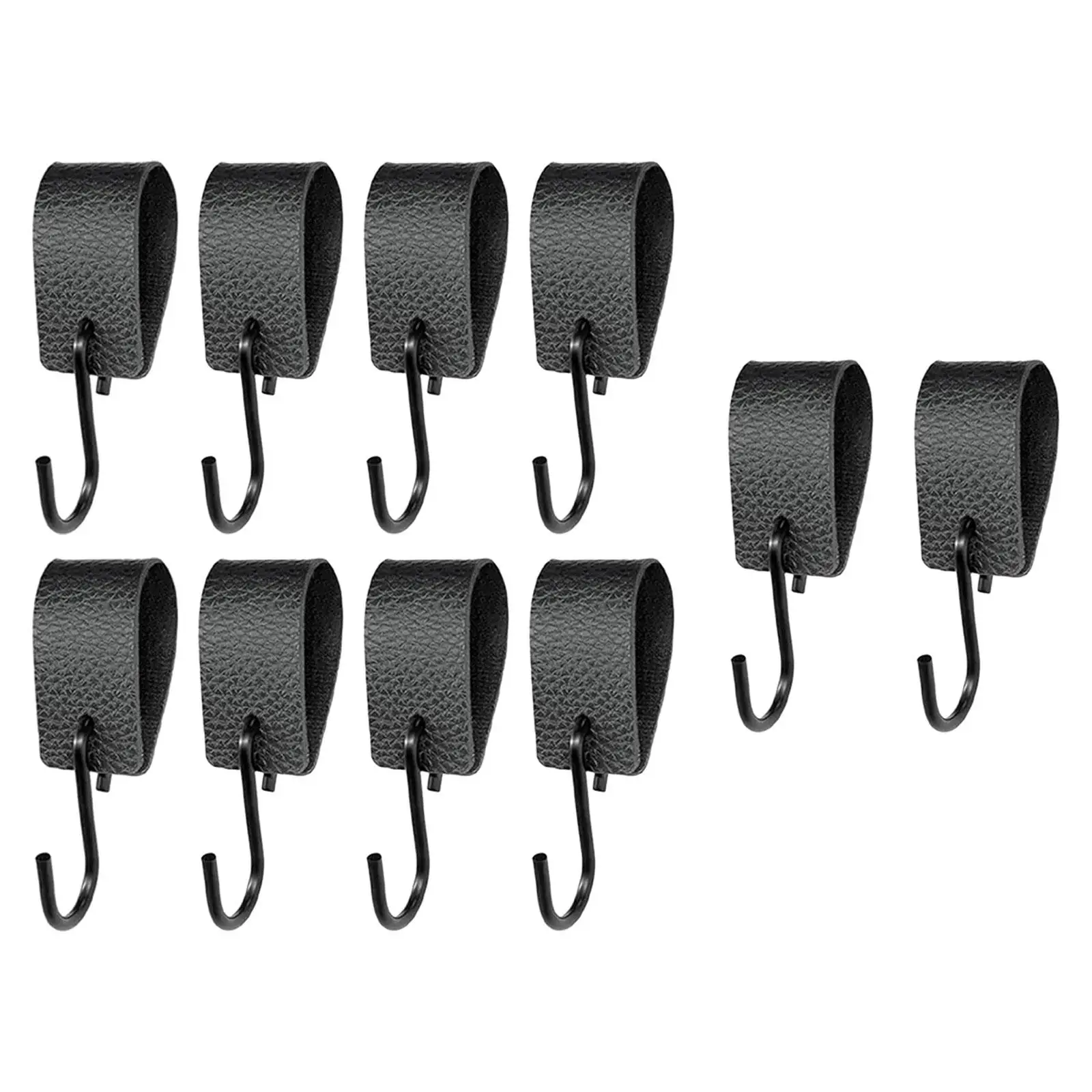 

10 шт., металлические крючки из искусственной кожи S, S-образные крючки для одежды, подвесной крючок, современный многофункциональный крючок для спальни, кемпинга, дома на открытом воздухе