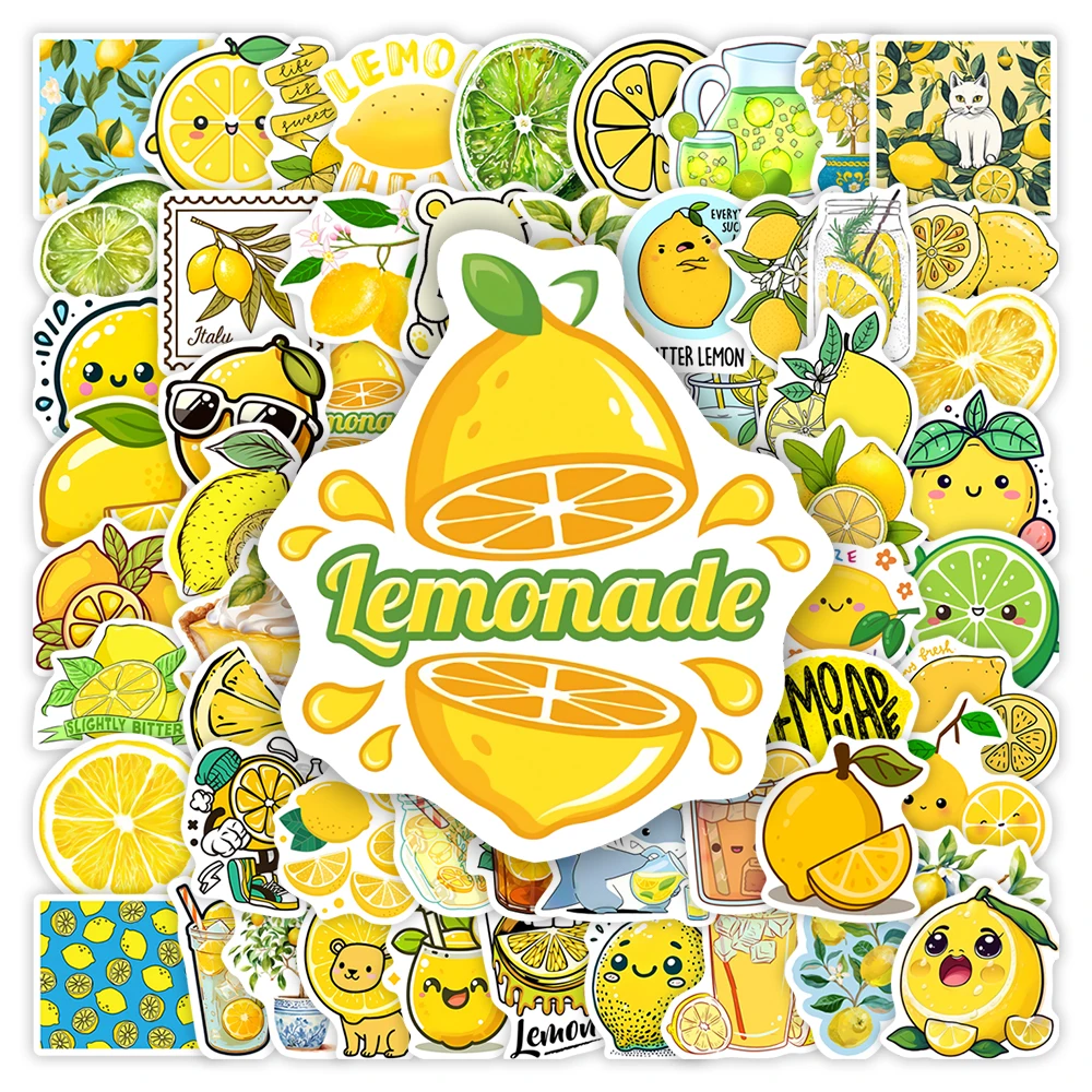Divers éléments de citron autocollants bricolage jouet pour Scrapbook journaux indésirables ordinateur portable téléphone bagages bouteille emballage décoratif étanche