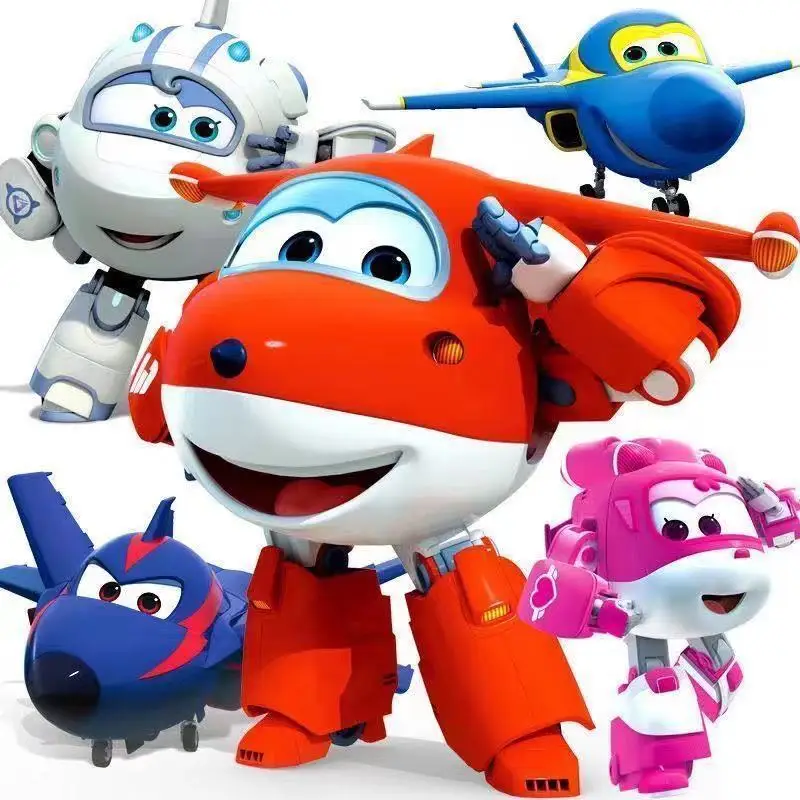 Large Size Original Super Wings Anime Figurine Hangar Big Transformation Toys Robot Desktop Models Christmas Gifts Hot Selling