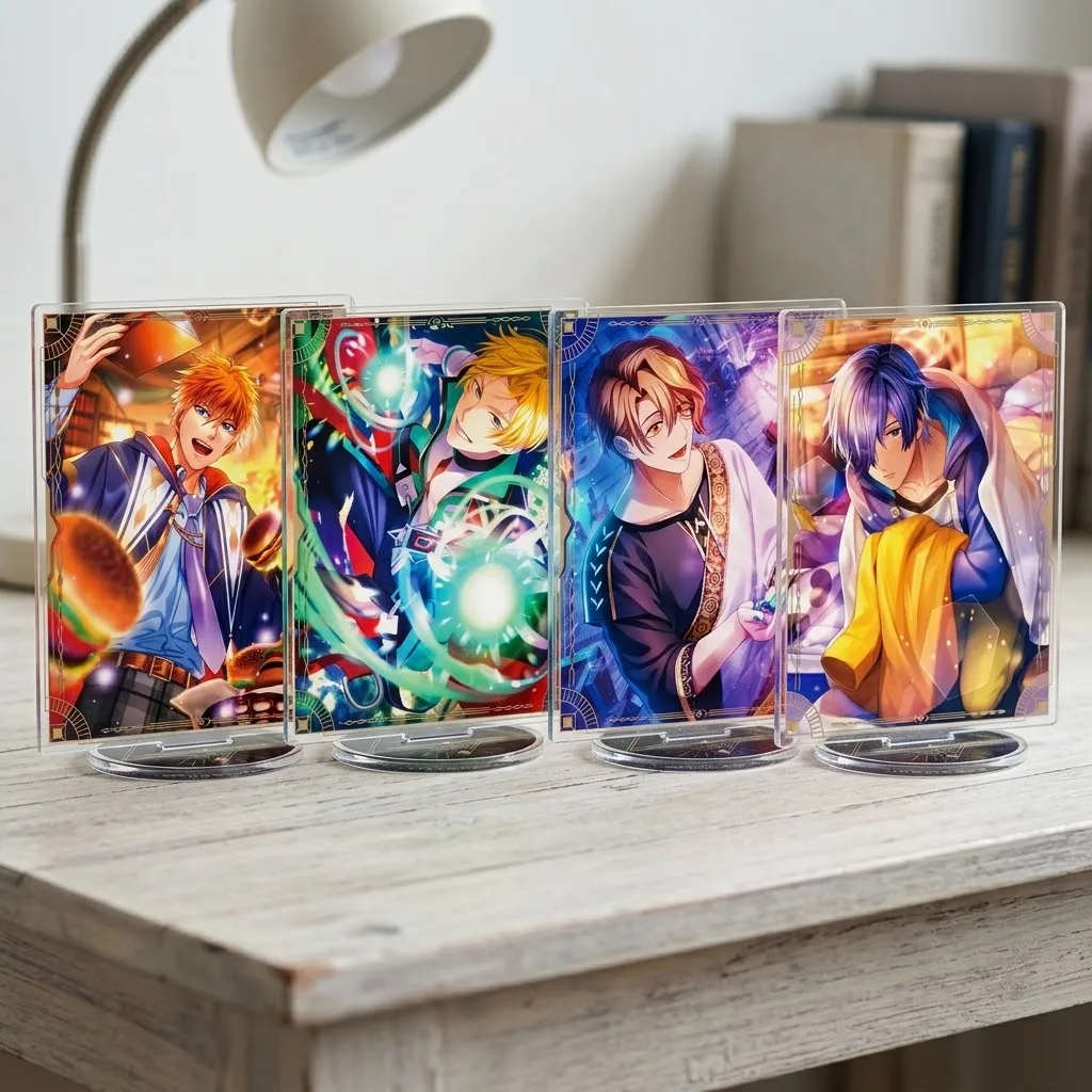 Anime Obey Me! Acrylic Stand Figure Desktop Decoration Collectible Ornament Cartoon Character Model Gift for Fans Keychain