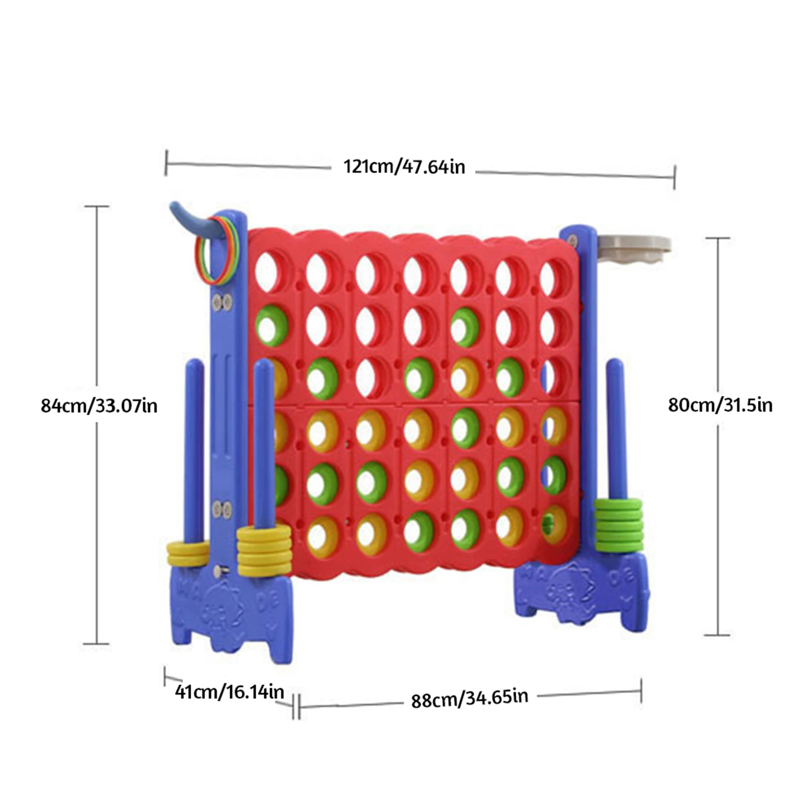 لعبة عملاقة 4 في صف 34.65 × 33.07 بوصة لعبة ساحة جامبو 4 إلى النواة مجموعة ألعاب توصيل كبيرة من 4 إلى النواة لمتعة داخلية/خارجية #5