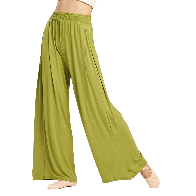 

customized women's adult jazz yoga dance modern classical loose and elegant body wide leg pants for practicing dance costume