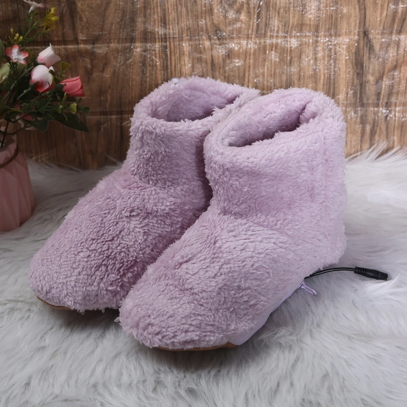 Heated Feet Warmer USB Plug-in Cushion Plush Foot Heater Electric Heating Pad Winter Office Heating Shoes Insole Heater