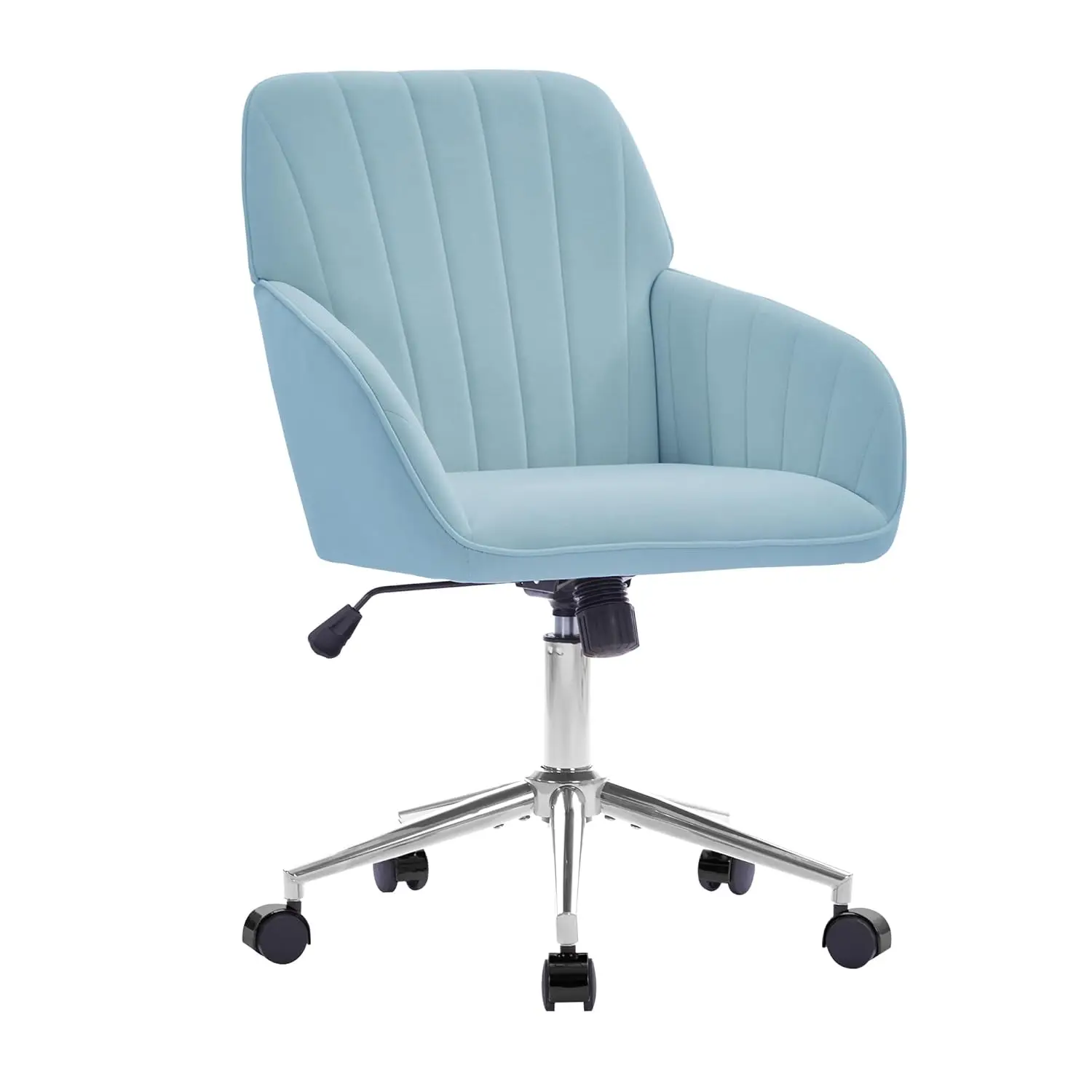 

Velvet Home Office Desk Chair, Modern Cute Computer Task Chair with Back, Height Adjustable Upholstered Vanity, Customized