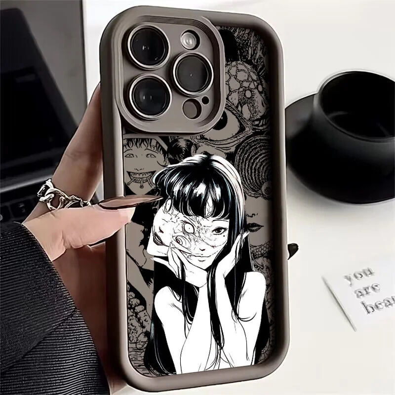 حافظة هاتف لهاتف Comic Junji Ito Terror Horror Xiaomi Redmi Note 14 13 12s 12 11 10 9s 9 8 7 Pro Plus 4G 5G غطاء خلفي ناعم من البولي يوريثان