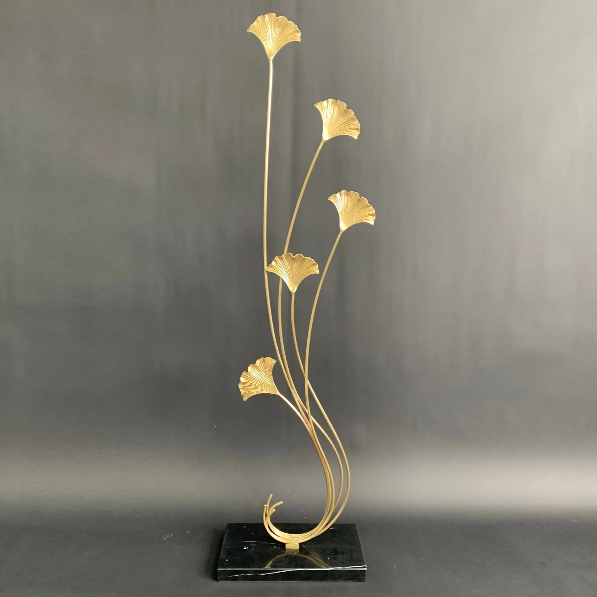 Pure copper ginkgo biloba creative ornament living room TV cabinet coffee table entrance wine cabinet Nordic decoration