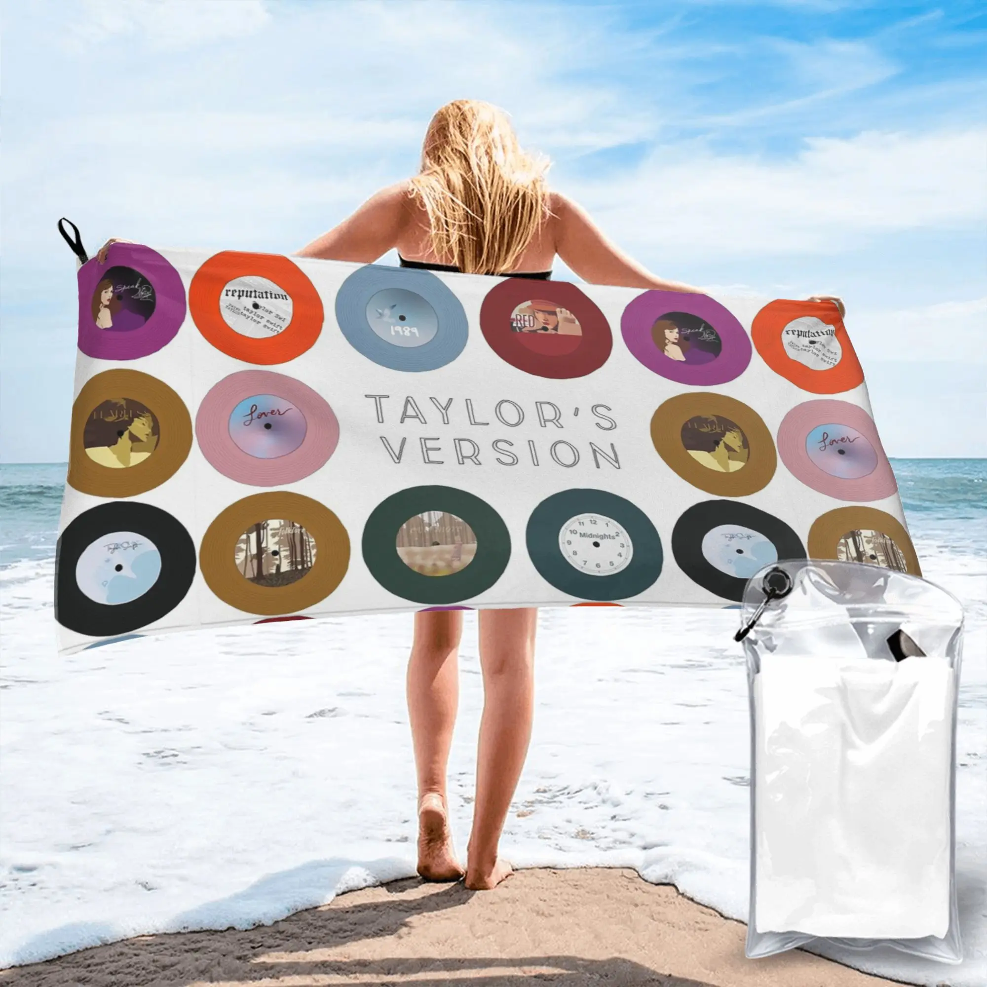 Taylors Version Eras Tour Albums Beach Towel Soft Microfiber Quick Dry Absorbent Quick Towels For Yoga