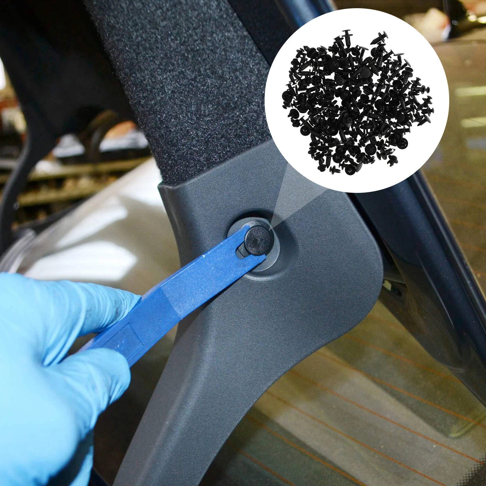 

190pcs Automotive Fasteners Trim Body Clip Engine Cover Rivet Car Push Pin Bumper Clips Door Panel Wheel Arch Accessories
