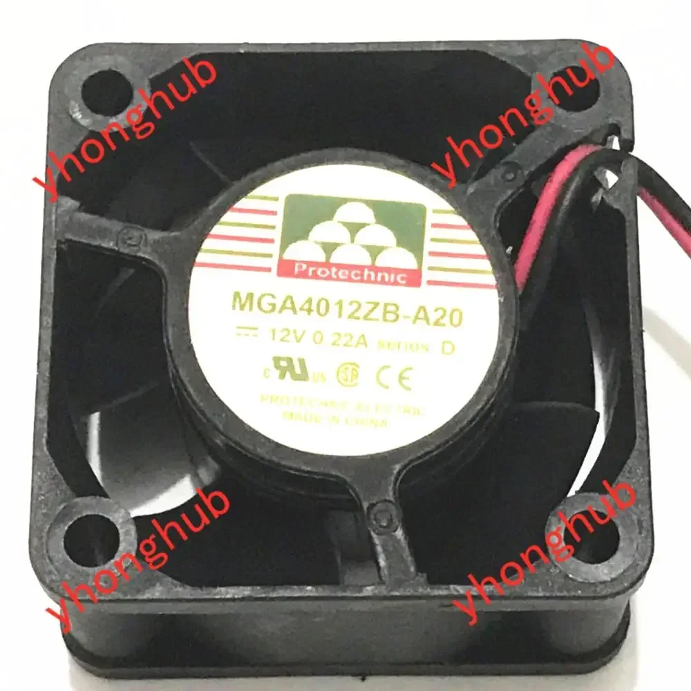 MAGIC MGA4012ZB-A20 MGA4012ZB-A2O DC 12V 0.22A 2-Wire 40x40x20mm مروحة تبريد الخادم #3
