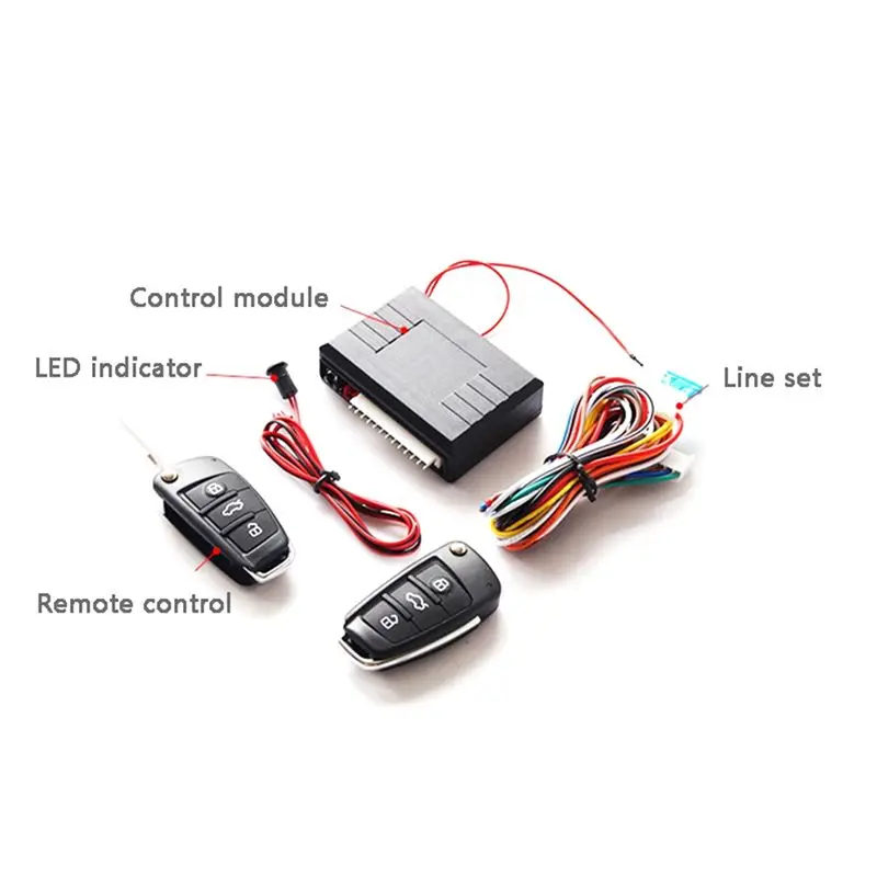 ABHX-Car Keyless Entry Central Door Lock Kit Car Keyless Application With Remote Control Entry System Car Alarm System