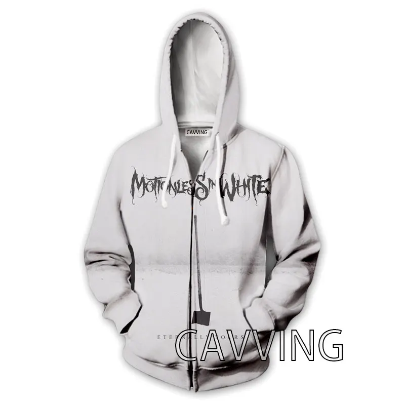 New Fashion 3D Print  Motionless In White  Zipper Hoodies Zip Up Hooded Sweatshirts Harajuku Hoodie Hip Hop Sweatshirts   Z02