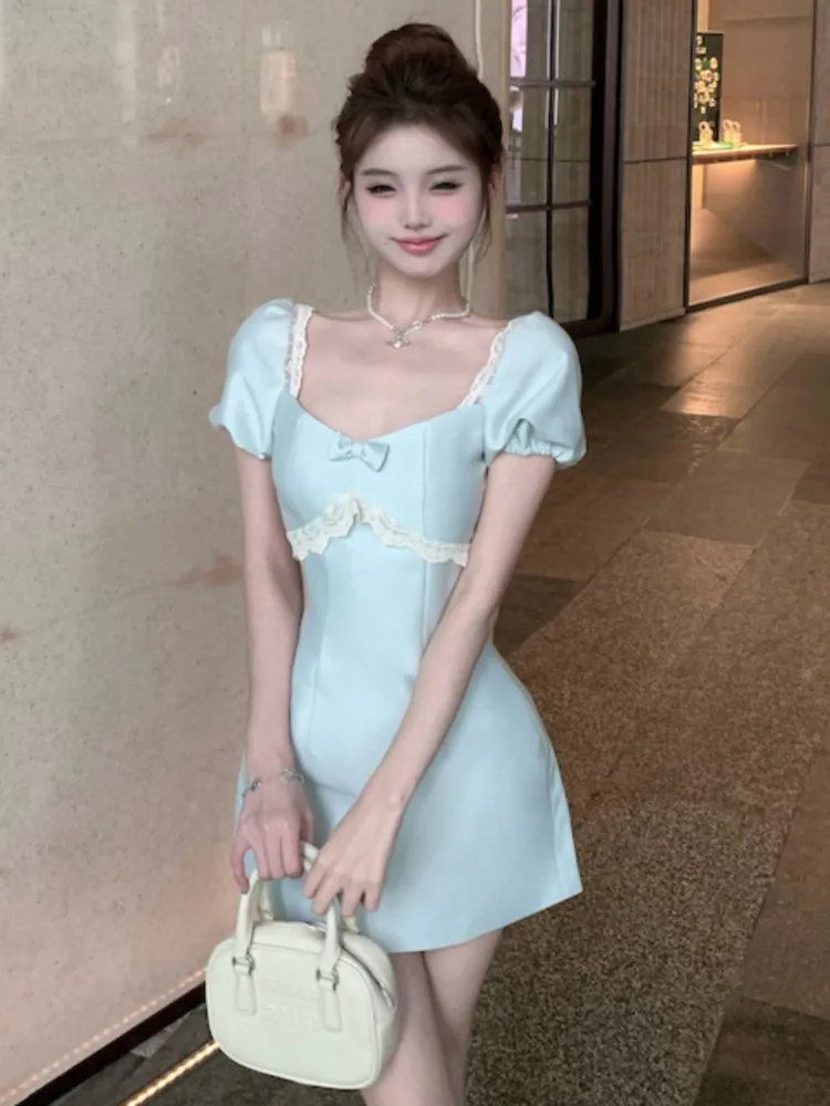 

High Street French Fashion Small Fragrance Summer Dresses For Women 2024 New Korean Sweet Girl Party Dress Robes Vestidos