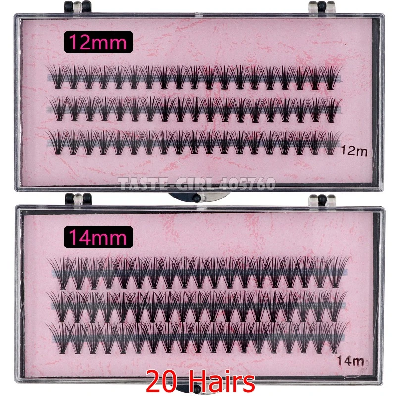 10 packs Various Model 12/20 Hairs or Tapered 57 Knots Black Individual False Eyelashes Eye Lash Makeup Extension