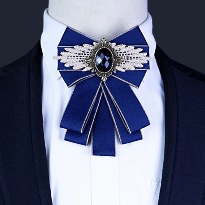 

Ribbon Bow Tie for Men's Women's Fashion Korean British Business Banquet Wedding Accessories College Style Shirts Collar Flowers