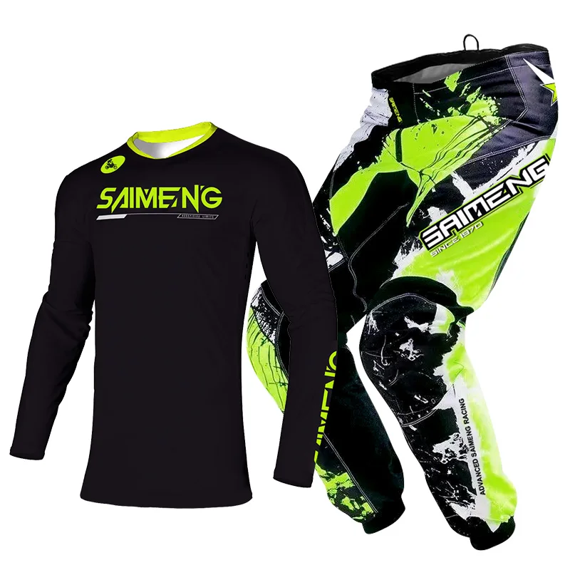 motocross gear set adult Off-road cross MX MTB Enduro Mens Kits Women Motorcycle Combo green blue red yellow black Jersey Pant