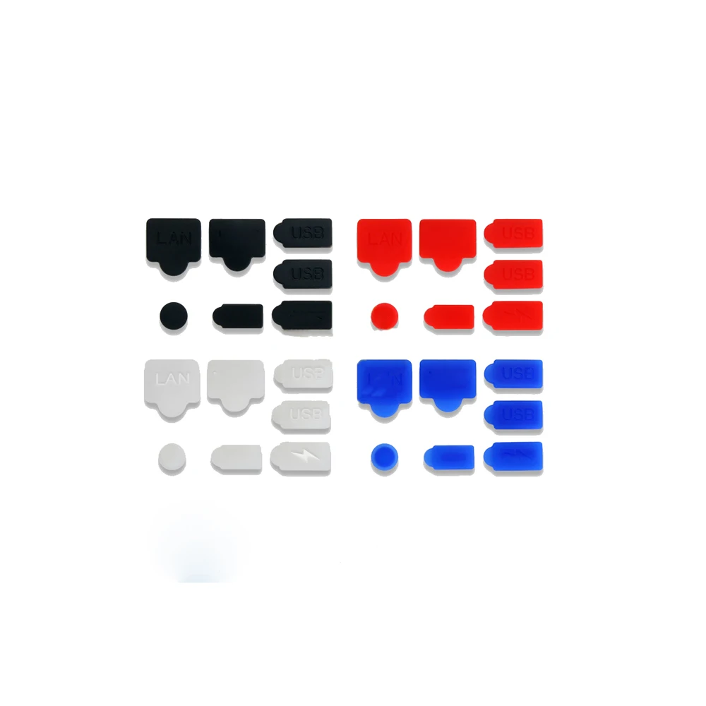 100Sets Silicone Dust Plugs Set for PS5  for Playstation5 Accessories USB HD Interface Anti-dust Cover Plug for PS5 Game Console