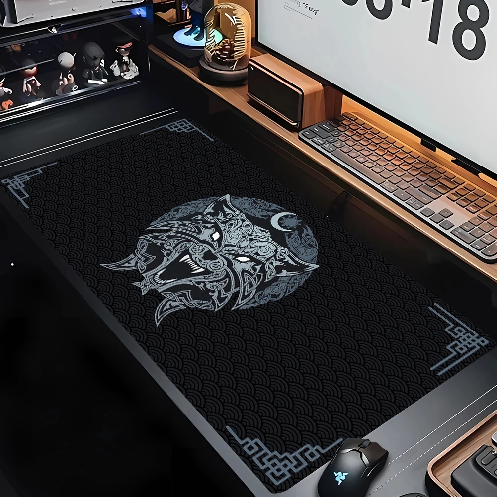 Mysterious Symbol Wolf Mouse Pad Large Computer Game Table Mats XXL Rubber Anti-slip HD Gaming Keyboard Mousepads Long Desk Mat