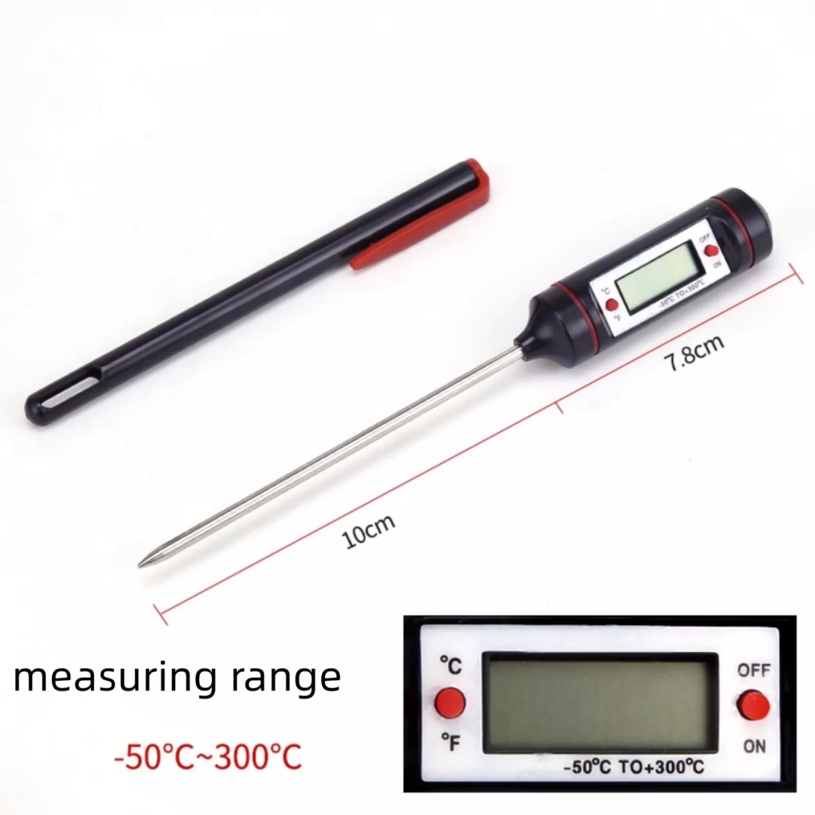 RV65F car air conditioner electronic thermometer, air conditioner outlet TP101 thermometer probe type detection tool