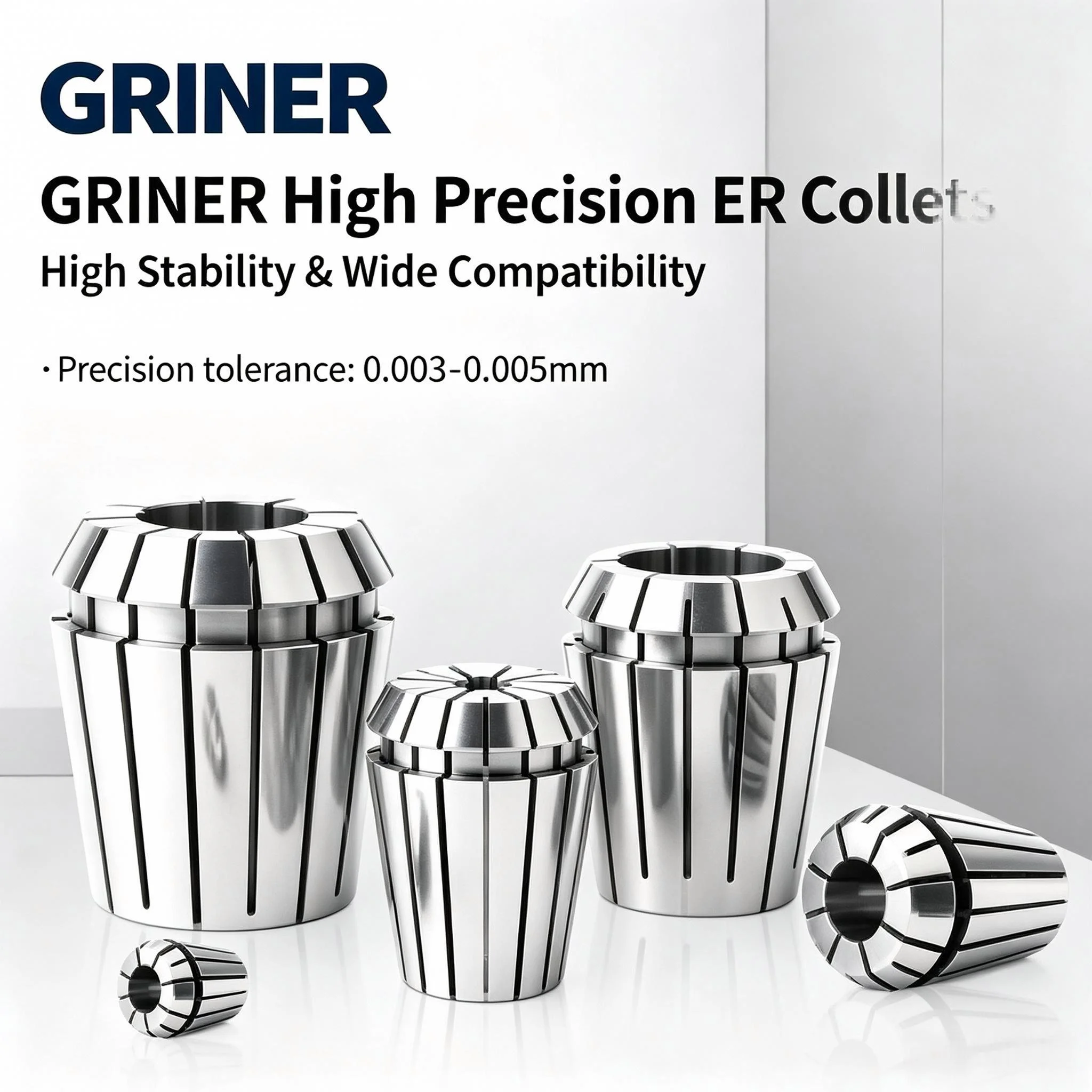 ER Collet UP AA Standard Grade 0.003-0.015 Precision JU12 65Mn Bearing Steel ER Spring Collet For CNC Tool Holder