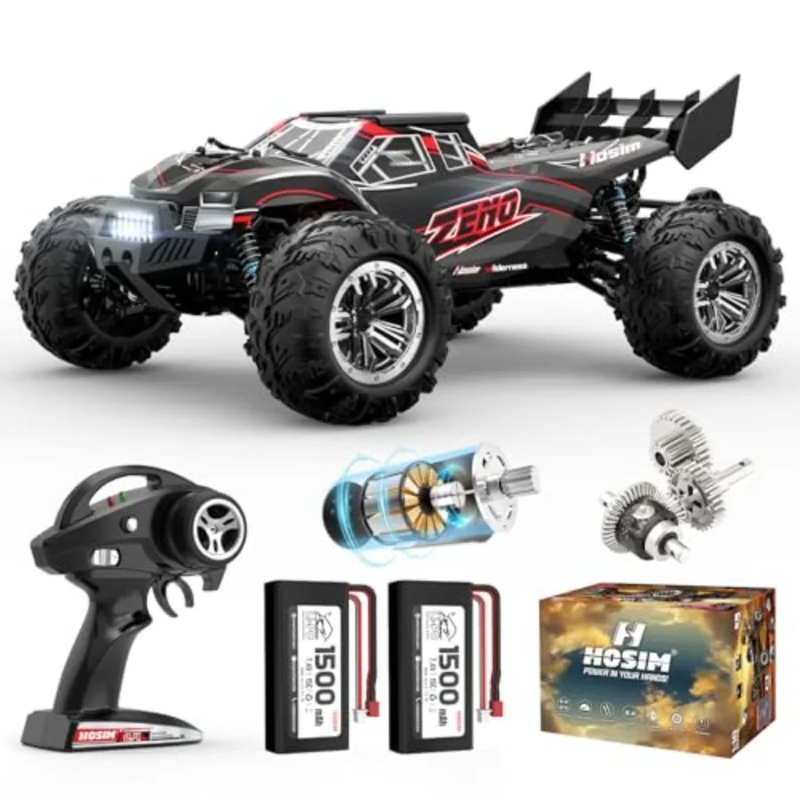 

Hosim 1/10 RC Car for Adults Boys 48+KMH Electric Remote Control Car High Speed Large RC Truck 4X4 Off-Road All Terrains Waterp