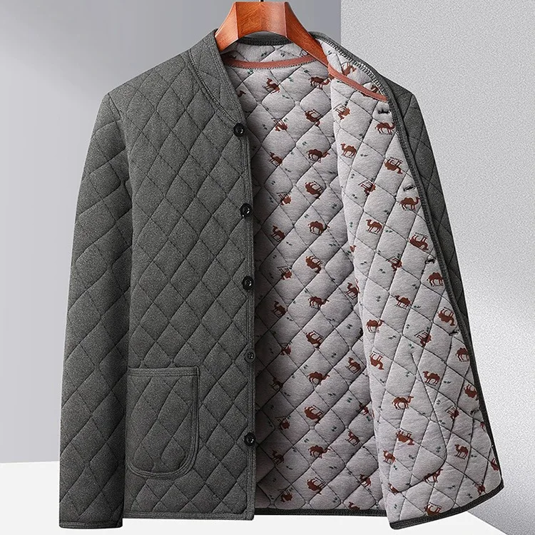 

Мужская домашняя одежда из хлопка с подкладкой Thiened Fce, теплое зимнее новое хлопковое пальто Sle andpa для среднего возраста