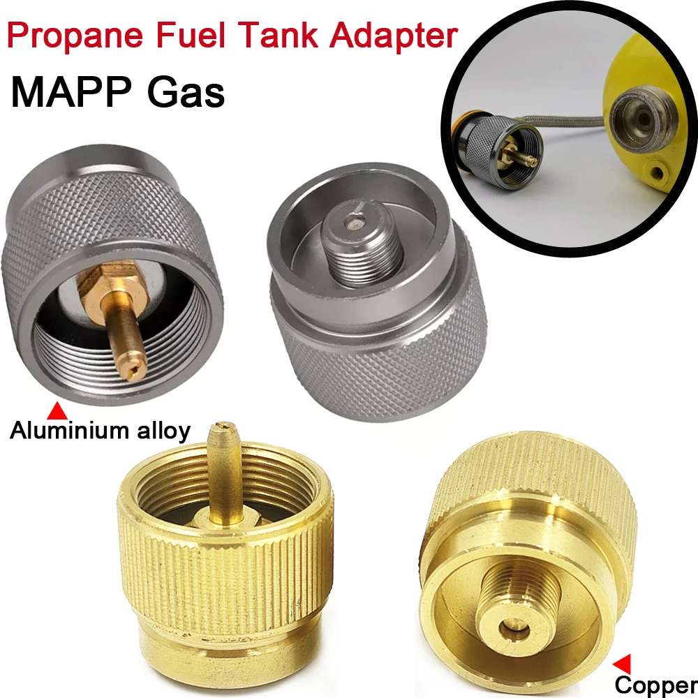 Mapp Propan Kraftstoff tank Adapter Lindal Ventil Ausgang Camping Herd Tank konvertieren Mapp Gastank Adapter 1 lb Zylinder Eingang