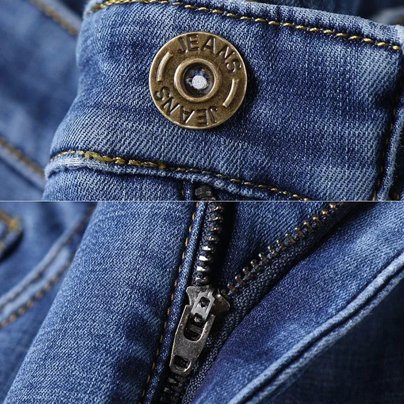 Pantalones vaqueros rectos sueltos de felpa cálidos para nieve de invierno para hombre, pantalones vaqueros gruesos con forro polar a la moda para hombre, pantalones casuales cómodos