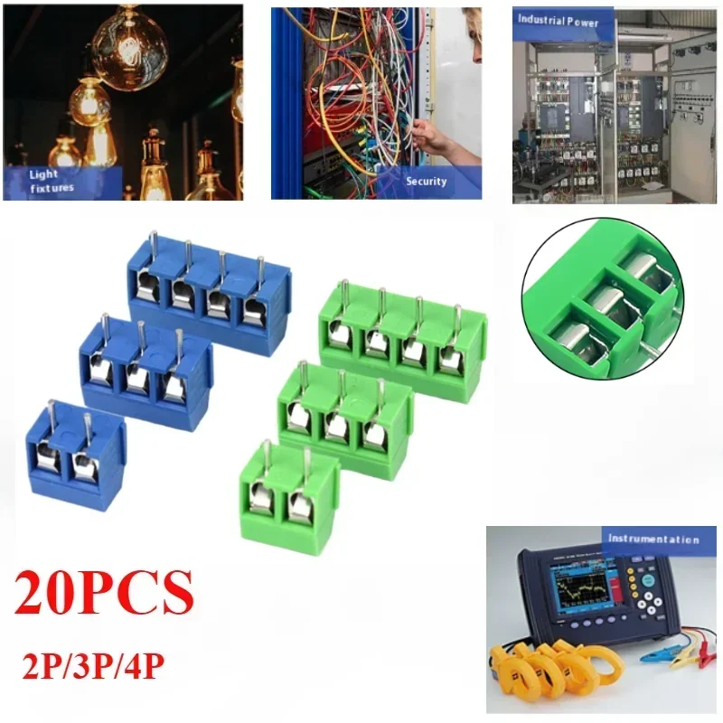 

PCB Terminal Blocks Wire Connectors KF301 2P 3P 4P 5P Crimp Electrical Terminals Mechanical Tools for Power Module DIY Projects