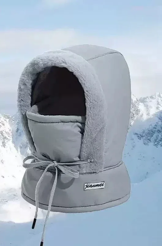 Inverno grosso quente boné equitação ao ar livre à prova de vento frio boné pescoço chapéu pode usar capacete para homens e mulheres