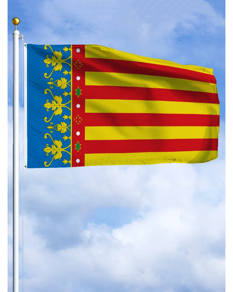 

60×90 90x150 120×180CM Valencia Valencian Flag Polyester Printed Banner Autonomous communities of Spain Tapestry For Decor