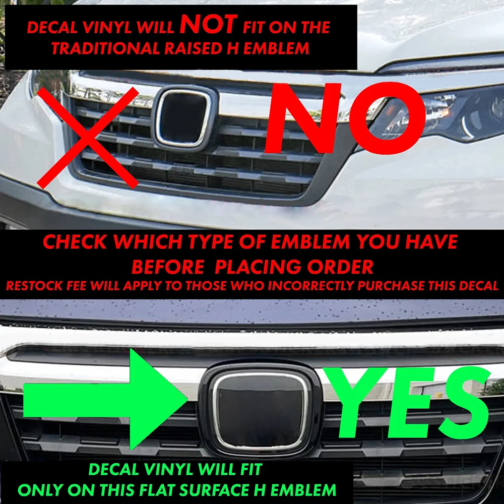 For Honda Accord 2023-2025 Car Front on Emblem Pre Cut Dark Smoked TPU PPF Protection Film Anti-scratch Exterior Accessories