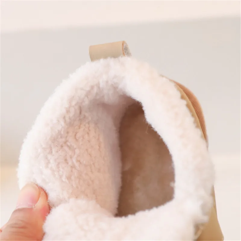 Children\'s Snow Boots 2023 New Winter Kids Shoes Butterfly-knot Waterproof Warm Plush Fashion Toddler Girls Boots EU 21-30