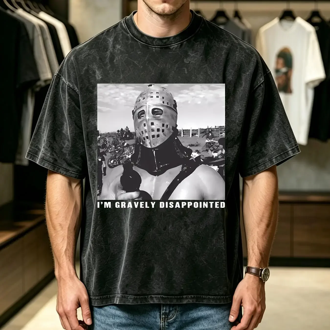 washed T Shirt Mad Max The Great Humungus Gravely Disappointed Retro 80s Movie vintage Washed Unisex Stretched Comfortable Soft