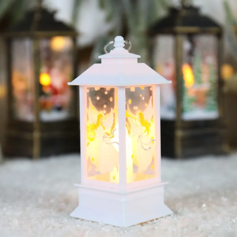 

Christmas Decoration Wind Lantern Santa Claus Snowman Elk Xmas Light Pendants 2026 Merry Christmas Decor Navidad Favors For Kids