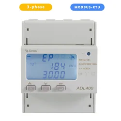 Acrel ADL400/C trifase RS485 Modbus kwh Watt Display LCD Meter 3*1(6)A/3*10(80)A Input