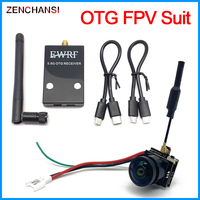 EWRF 5.8G 48CH 720*480 FPV UVC OTG Phone Receiver Video Downlink and 48CH 200mW 1000TV Mini VTX Camera For RC Model Drone Part