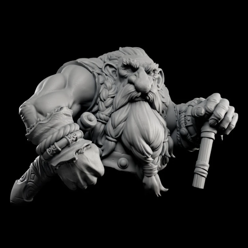 

60mm Scale Diecast Resin Bust Model Kit Dwarf Scavenger Statue Unassembled and Unpainted No Base