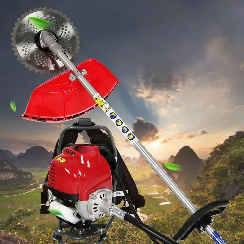 GX35 4 Stroke 35cc Petrol Engine Multi Brush Strimmer Tree Cutter Backpack Brush Cutter Grass Cutter With