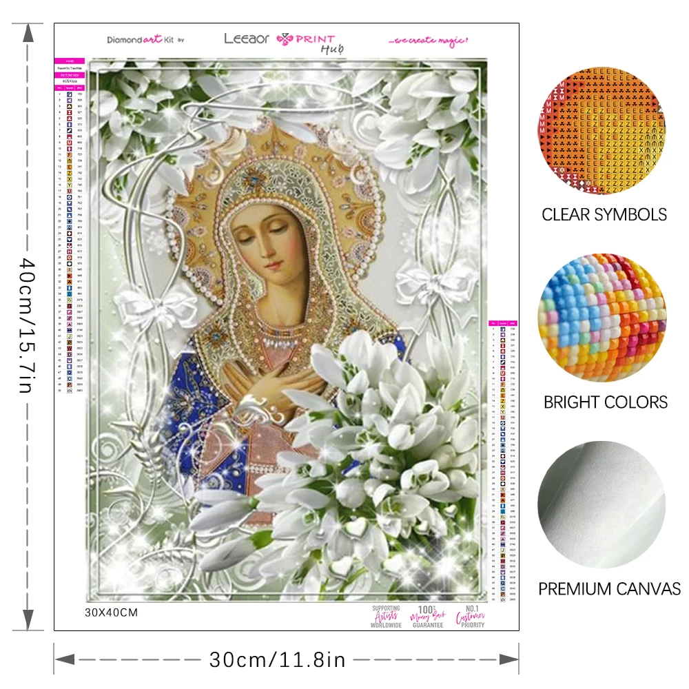 Religious Art Diamond Painting Colorful Classic Handmade Full Diamond Mosaic Embroidery Cross Stitch Kit Mural Decoration Gifts