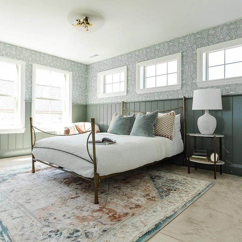 American country wrought iron double bed retro metal old 1.5 meters bed pastoral simple iron frame room furniture