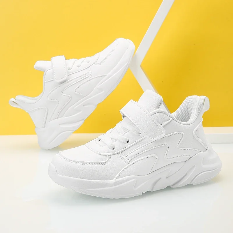 

Kid Sneakers Fashion Children Sport Shoes for Boys Comfortable Shoe Casual Walking Student Outdoor Running Shoes Black White