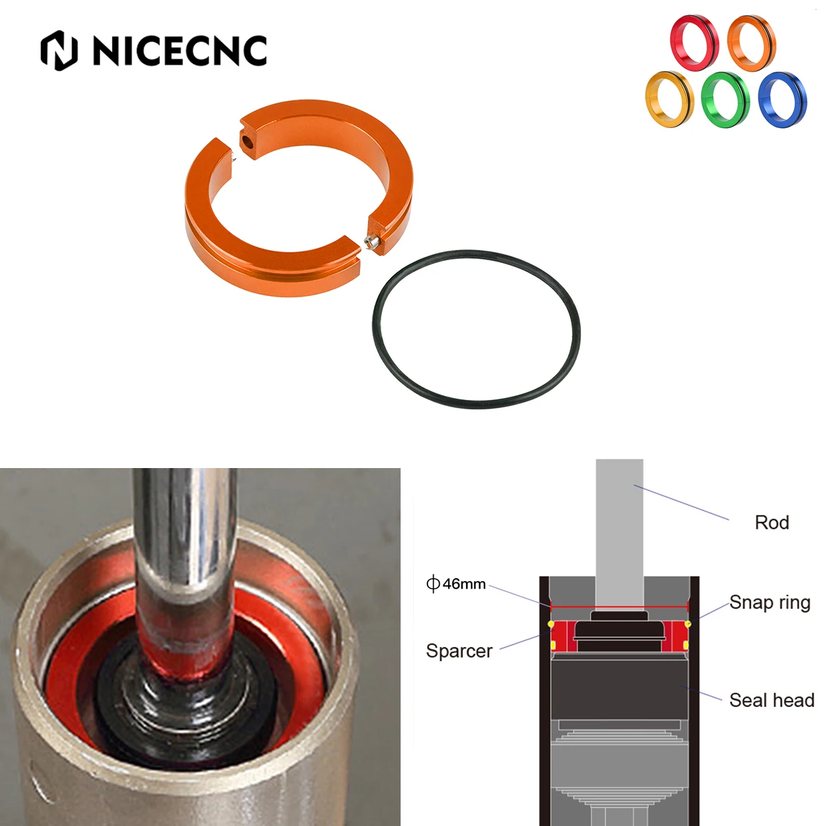 NICECNC For 2023 KTM EXC 300 XC-W 6D EXCF 500 450 350 300 250 200 150 125 XCW 2017-2023 Rear φ 46mm 50mm Suspension Lowering Kit