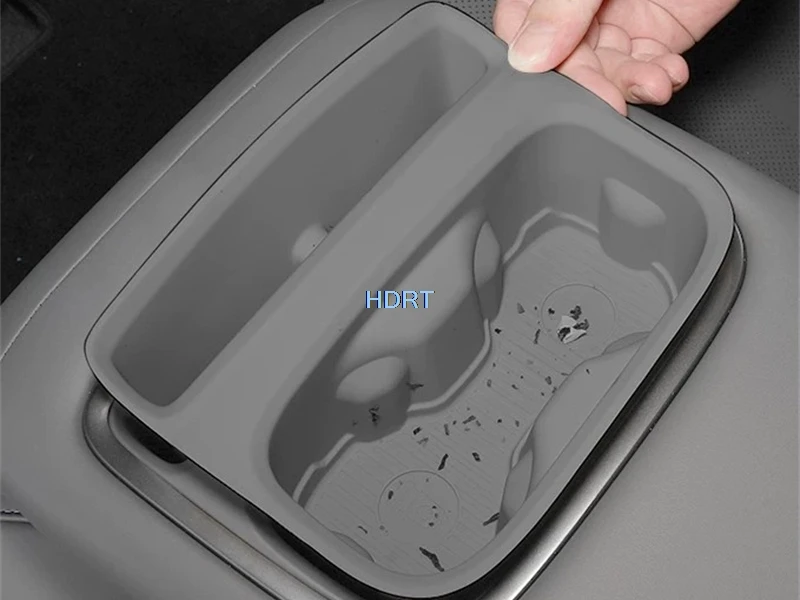 For XPeng Mona L03 2026 + Car Style Second Row Water Cup Holder Anti Slip Pad Storage Box Organizer Container Cover Accessories
